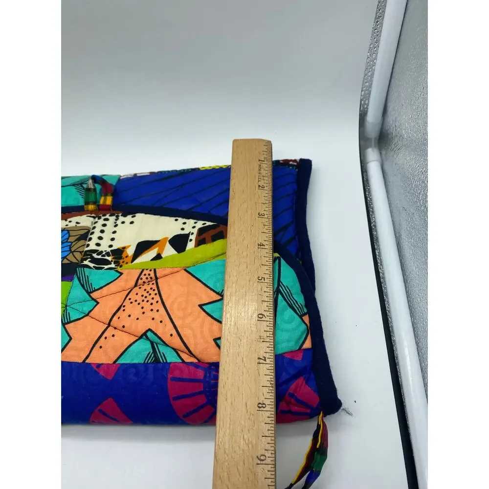Quilted‎ geometric Bright Quilted Gabric Large Clutch handbag